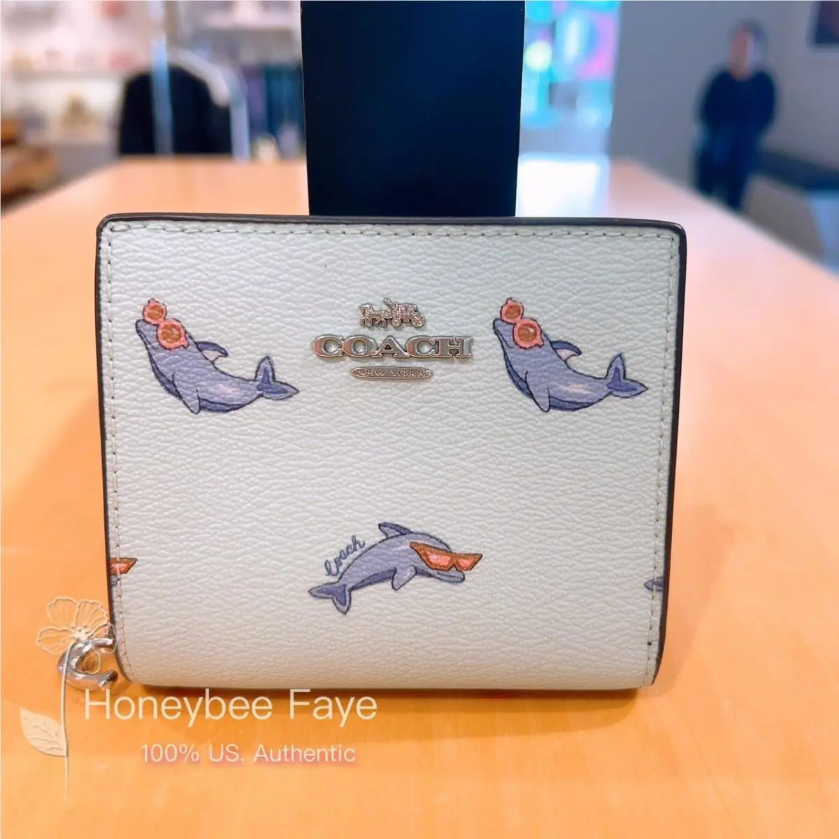 Coach Snap Wallet with Dolphin Print CK436