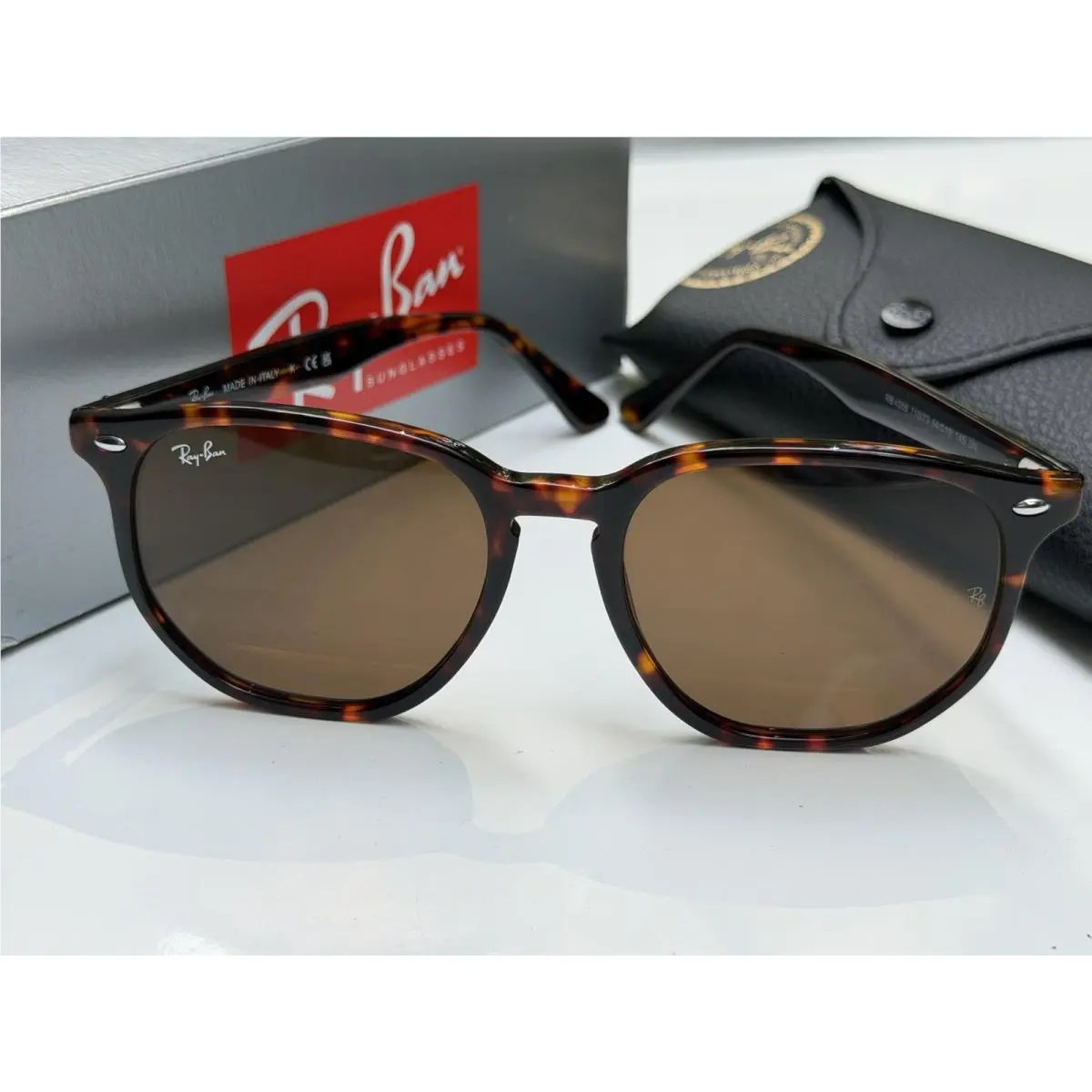 Ray-ban RB4306 710/73 Polished Light Havana B-15 Brown Sunglasses 54mm by Ray-Ban