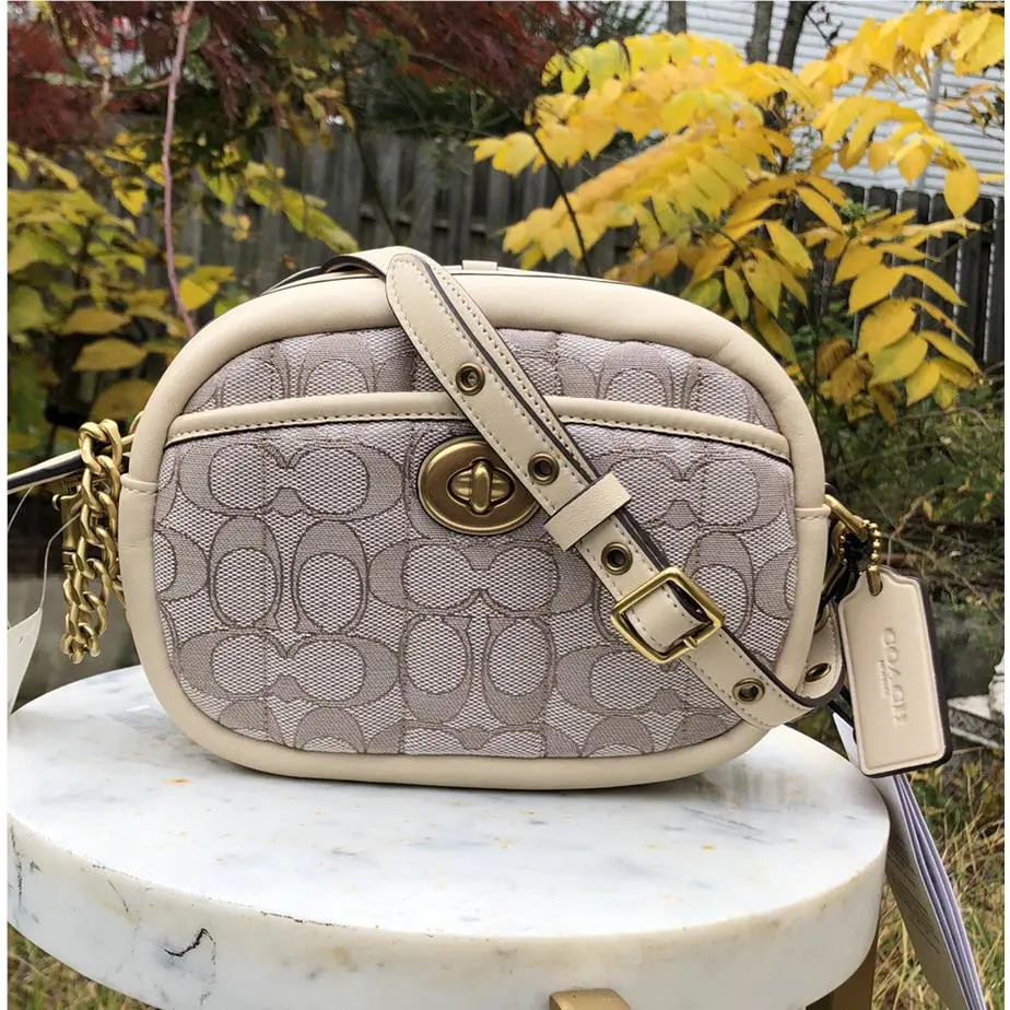 Coach Signature Quilted Small Camera Crossbody Bag