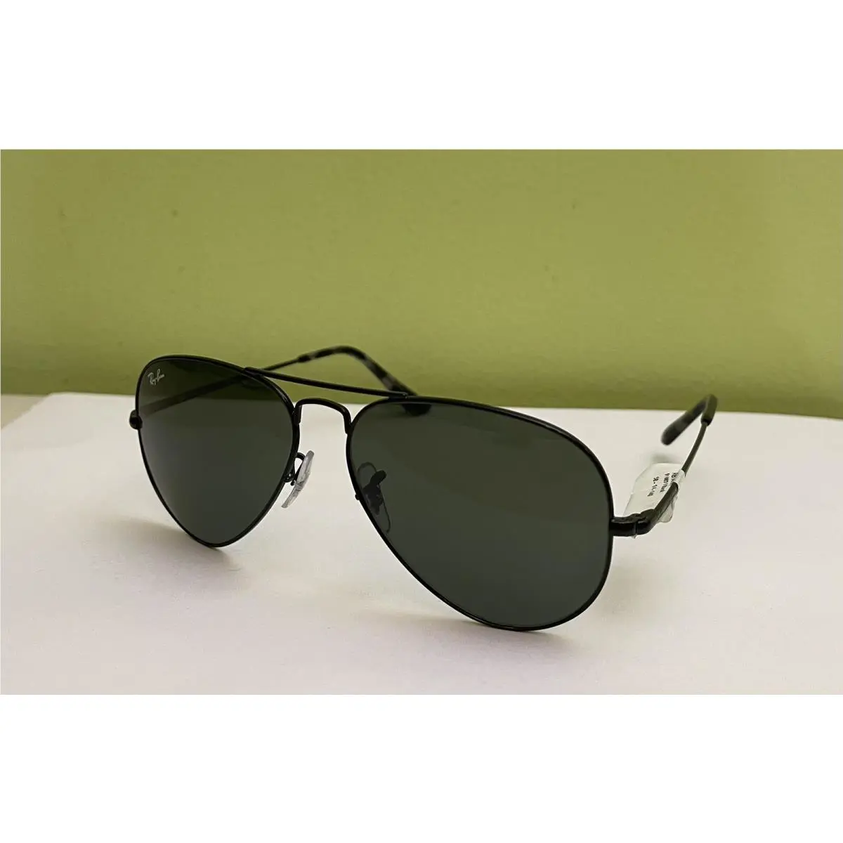 Ray Ban RB3689 Aviator Black Metal Sunglasses 58-14-140