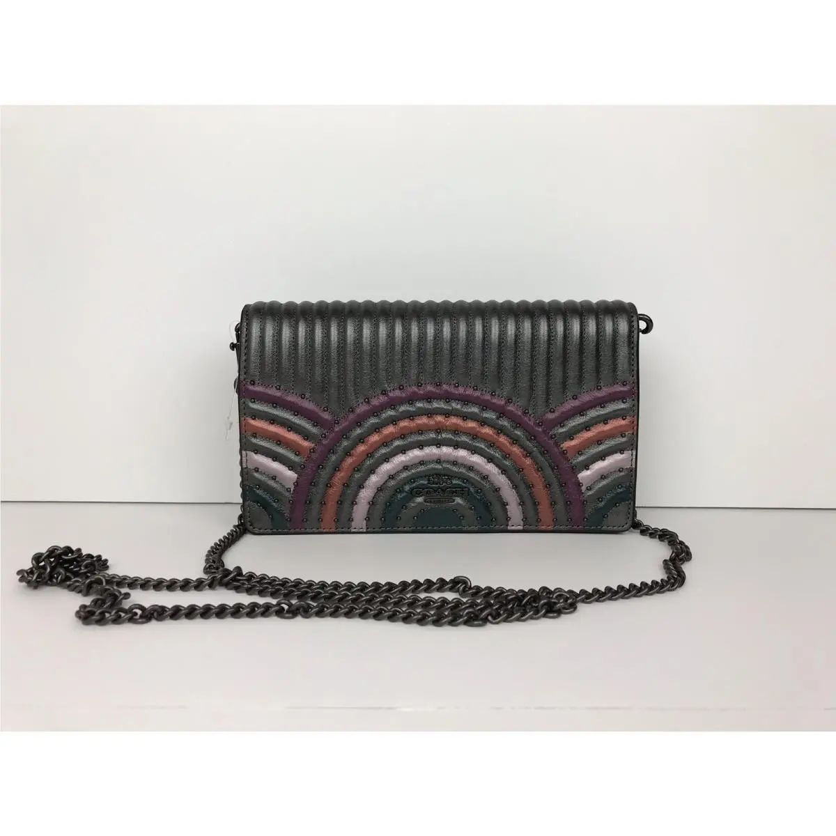 Coach Callie Foldover Chain Clutch Crossbody 38918