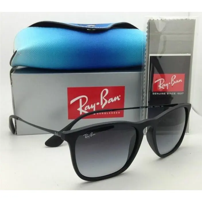 Ray-ban Sunglasses RB 4187 622/8G 54-18 Rubber Black w/ Grey Gradient Lenses