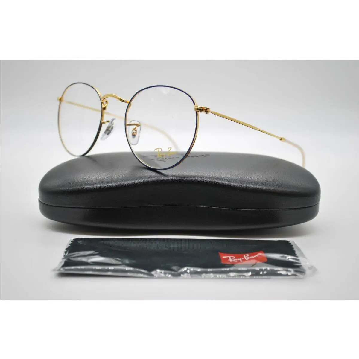 Ray Ban RB 3447V 3105 Gold and Blue Eyeglasses Frames RX 50-21