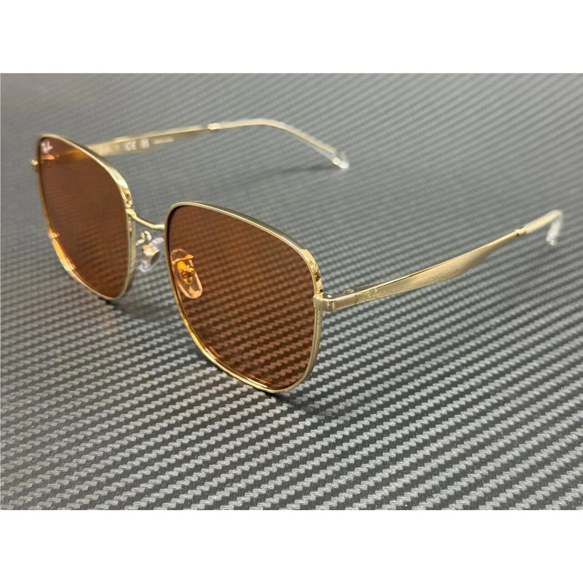 Ray Ban RB3713D 921374 Pale Gold Orange Unisex 57 mm Sunglasses