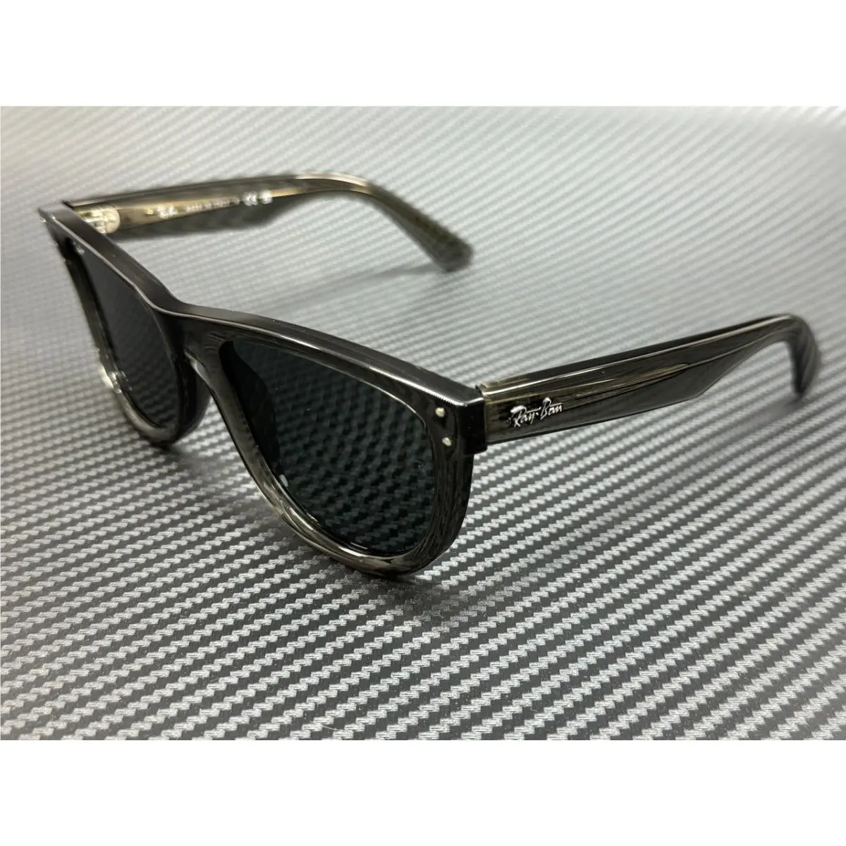 Ray Ban RBR0502S 6707GR Transparent Dark Grey Unisex 53 mm Sunglasses