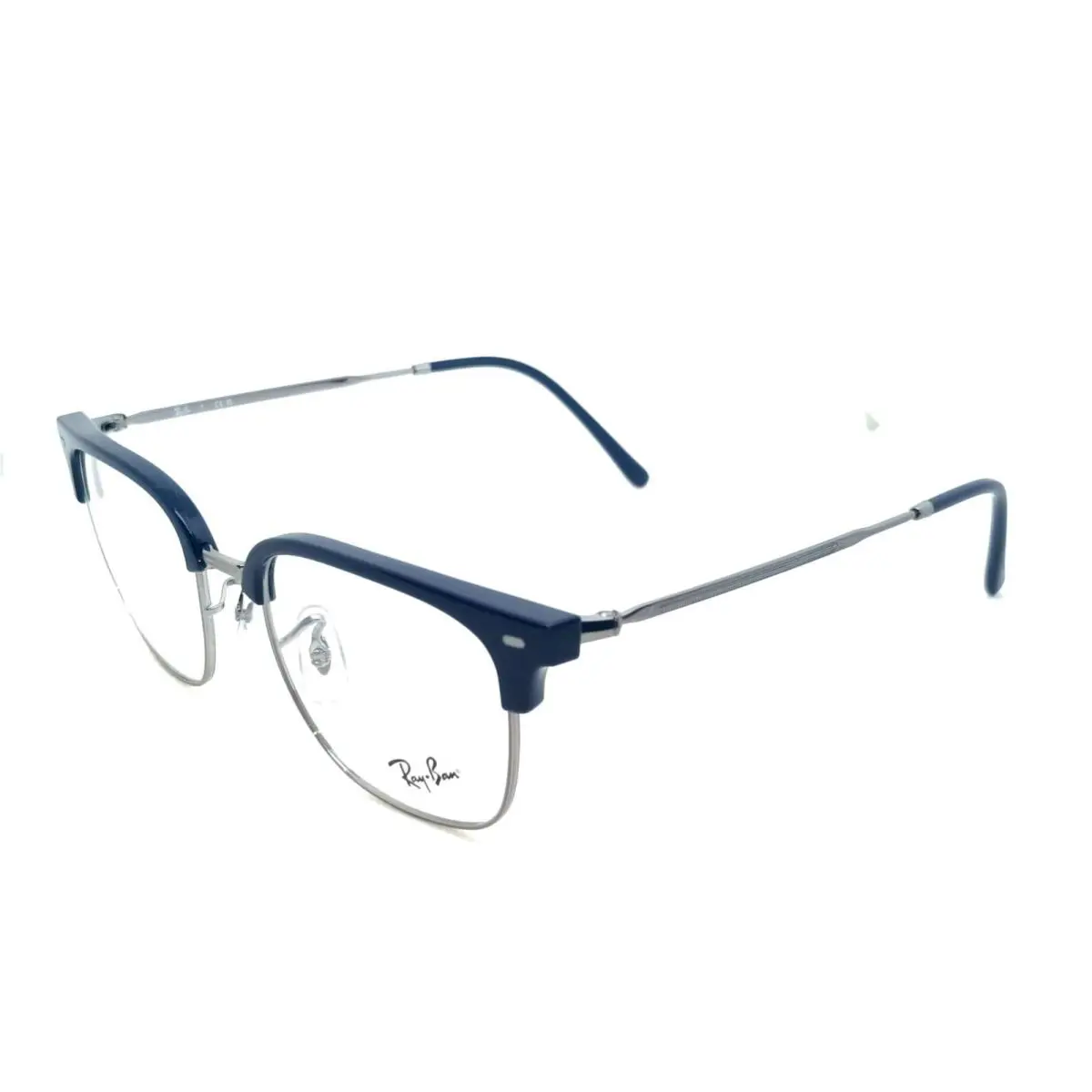Ray-ban Clubmaster Eyeglasses RB 7216 8210 51-20 Blue Silver Frames - Frame: Blue