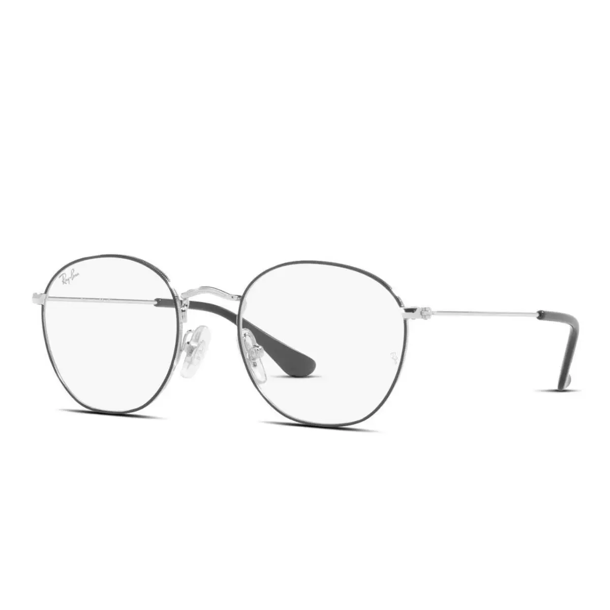 Ray Ban RB9572V 4064 Youth Eyeglasses Black on Silver 48-19-130