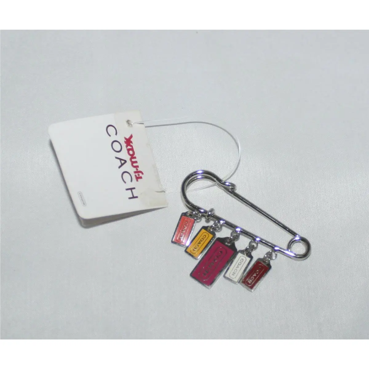 Kilt Pin Enamel Skirt Lozenge Purse Bag Scarf Hangtags Charms 8488 by Coach