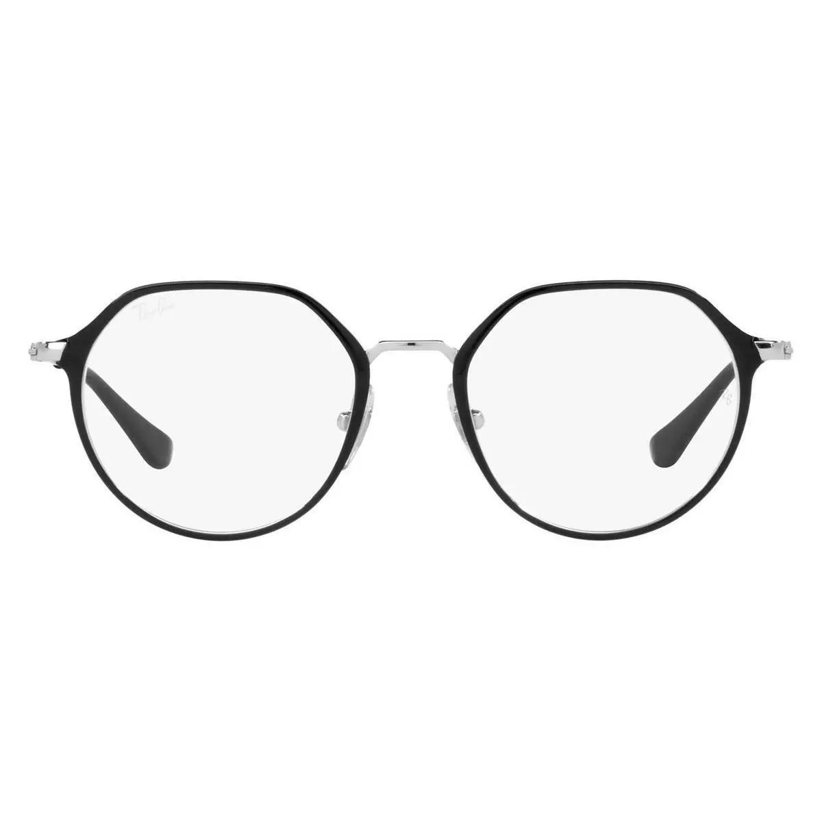 Ray-ban RB1058 4064 Color Black on Silver Eyeglasses 47-18-130 by Ray-Ban
