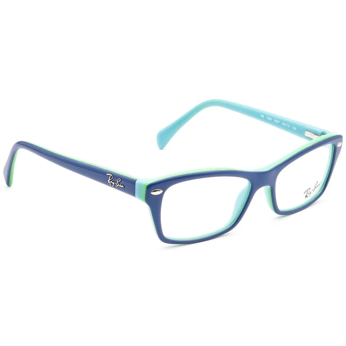 Ray-ban Small Eyeglasses RB 1550 3657 Junior Blue Rectangular Frame 48 15 130
