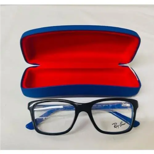 Ray-ban RB1536 Kid`s Eyeglasses in Dark Grey on Blue 48-16-130- IN Case