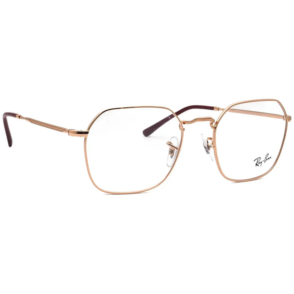 Ray-ban Eyeglasses RB 3694V Jim 3094 Rose Gold Square Metal Frame 53 20 140 - Frame: Rose Gold