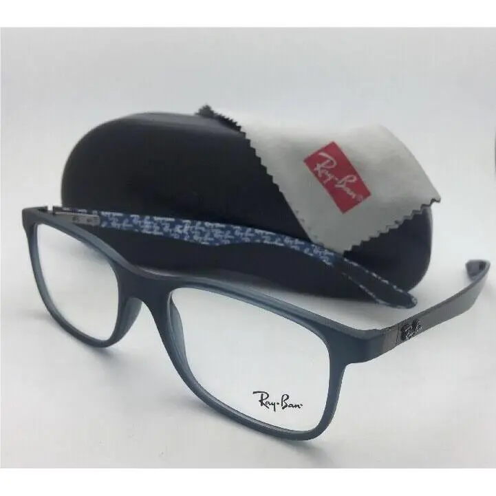 Ray-ban Eyeglasses Tech Series RB 8903 5262 55-17 Blue-grey w/ Carbon Fiber