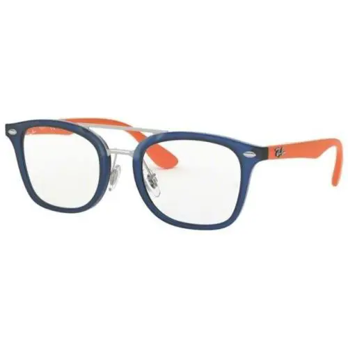 Ray-ban Junior RB 1585 3780 Blue W/orange Temples Eyeglasses 45-19 - Frame: BLUE WITH ORANGE TEMPLES