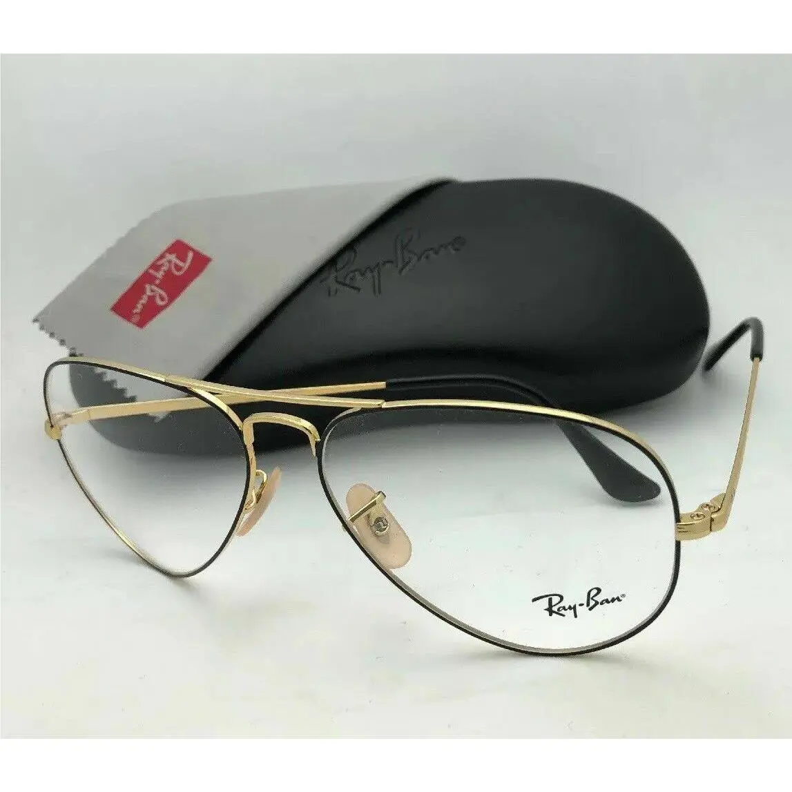 Ray-ban Aviator Rx-able Eyeglasses RB 6489 2946 58-14 140 Black Gold Frame