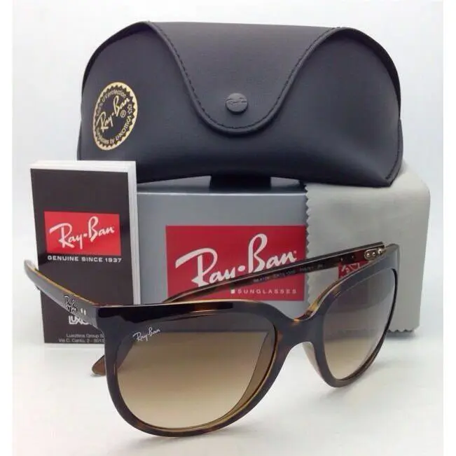 Ray-ban Sunglasses RB 4126 Cats 1000 710/51 Havana Frames Brown Glass Lenses