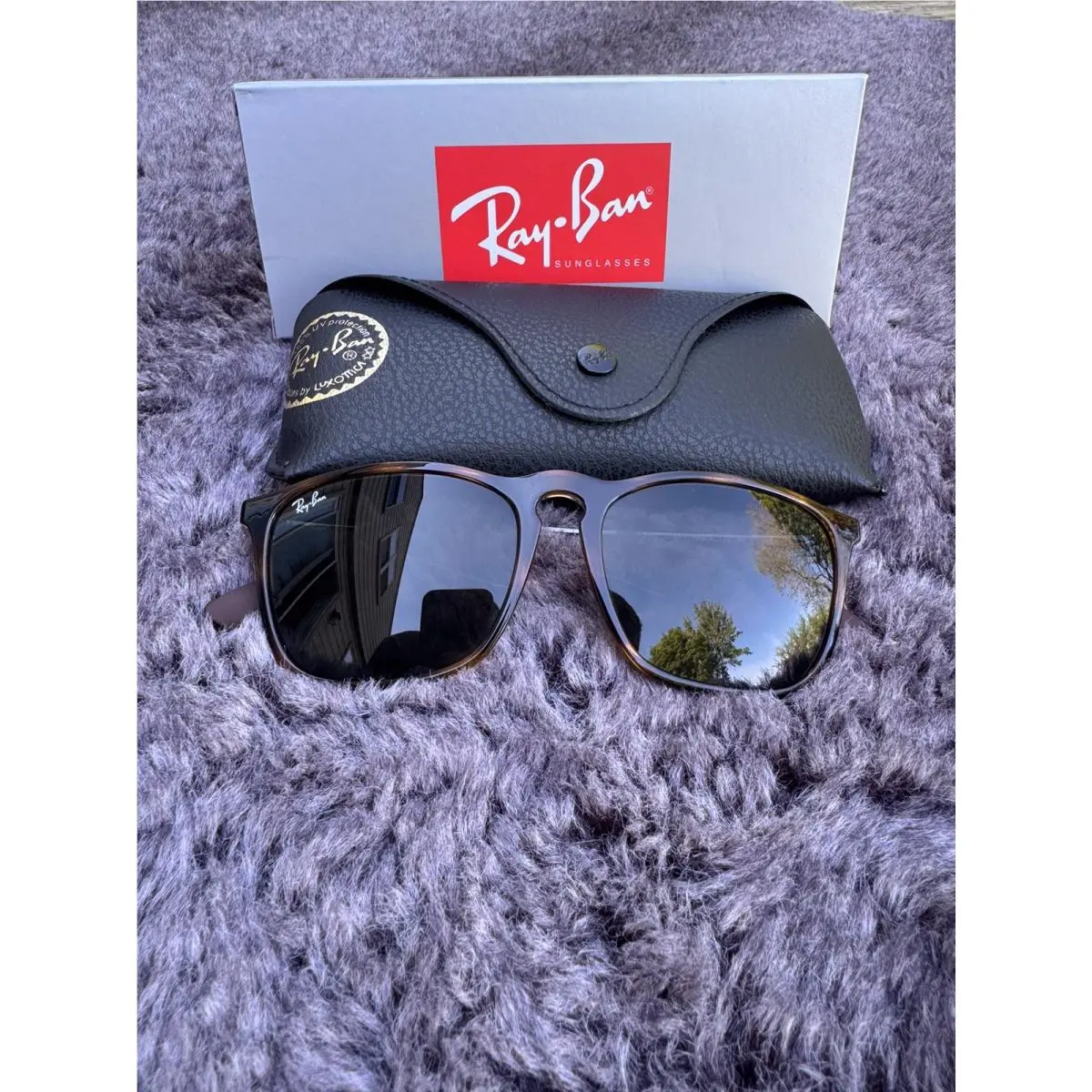 Ray-ban Chris RB4187 Tortoise / Green Unisex 54mm Sunglasses