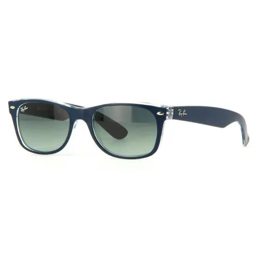 Ray-ban Wayfarer Color Mix Matte Blue Frame Sunglasses RB2132 605371 52 - Frame: Blue, Lens: Gray