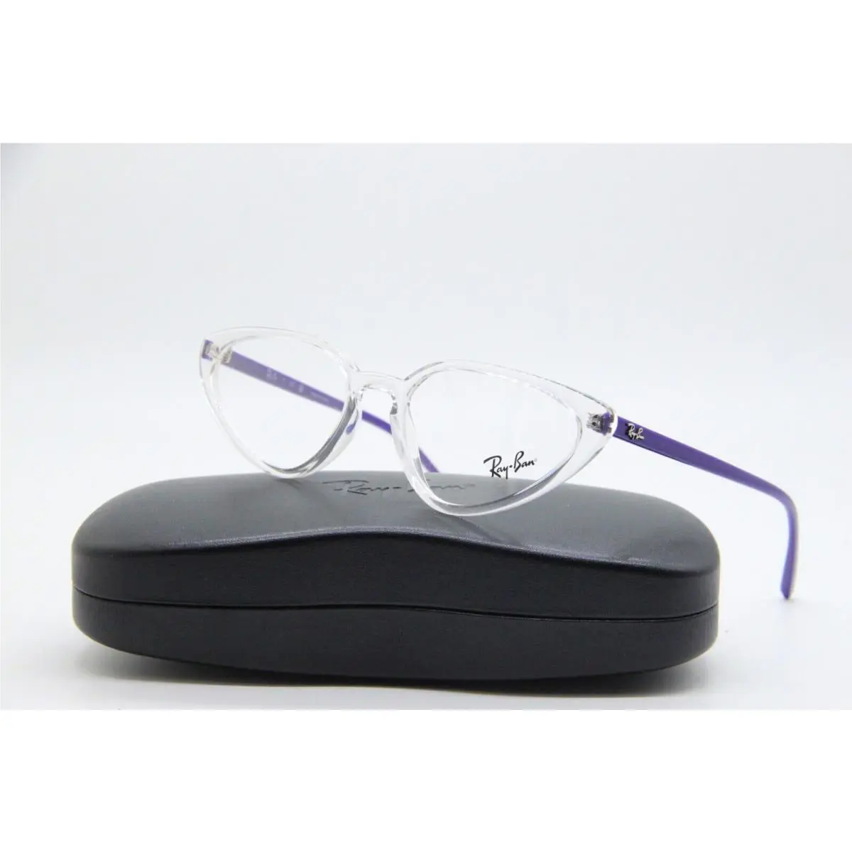 Ray-ban RB 7188 8086 Transparent Purple Eyeglasses W/case 54-18
