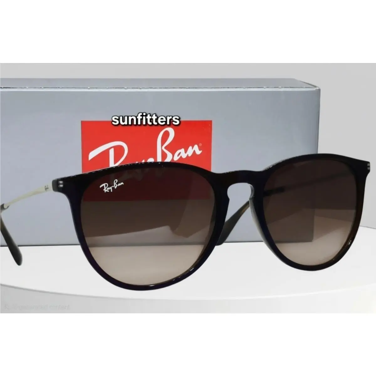 Ray Ban Erika Blue on Brown/brown Gradient RB4171 631513 Sunglasses by Ray-Ban