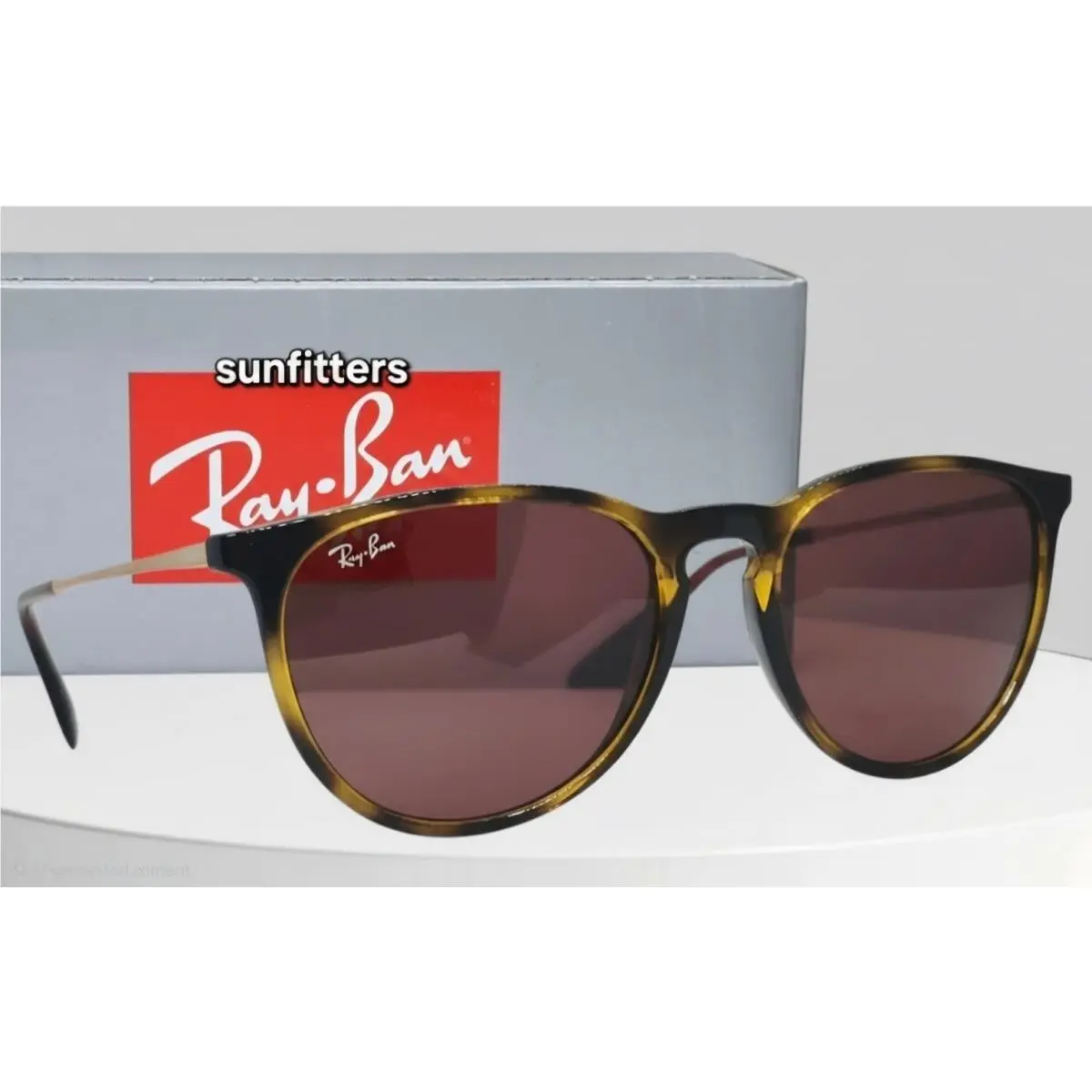 Ray Ban Erika Havana Tortoise/dark Violet RB4171 639175 Sunglasses by Ray-Ban