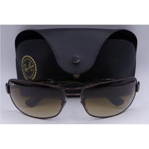 Ray Ban RB3527 006/71 Matte Gray Rectangle Green Sunglasses M171 with Case