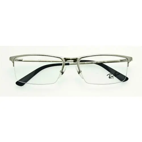 Ray Ban RB6391I 2595 Brushed Silver Blue Men`s Eyeglasses 55-17-140 Frames