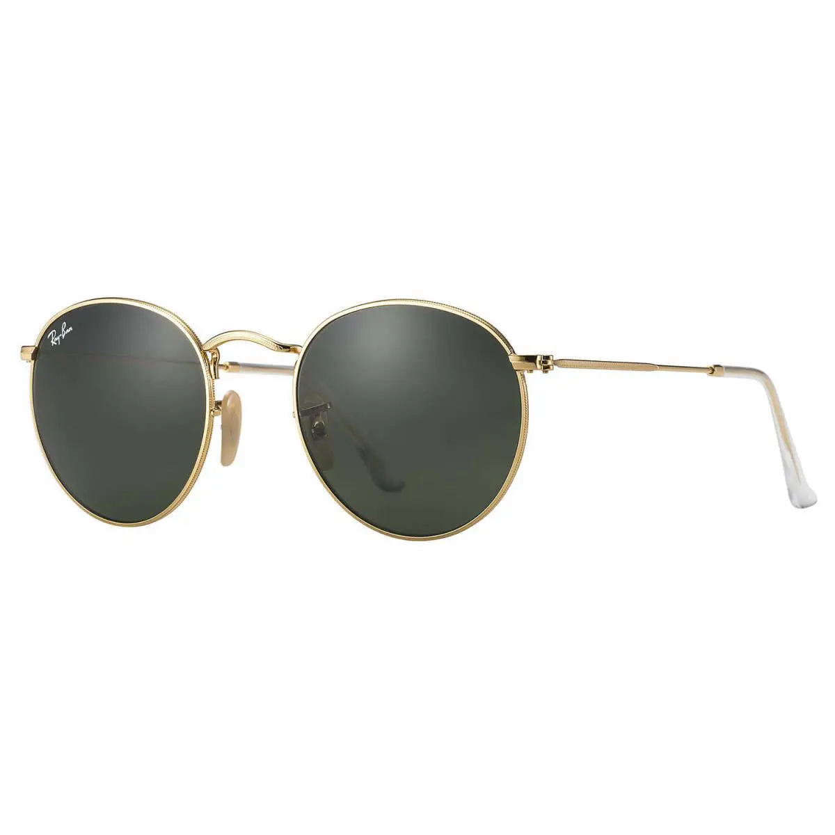 Ray-ban Gold Round Green Lens Sunglasses RB3447 001 53/ RB3447001-53 - Frame: Gold, Lens: Green