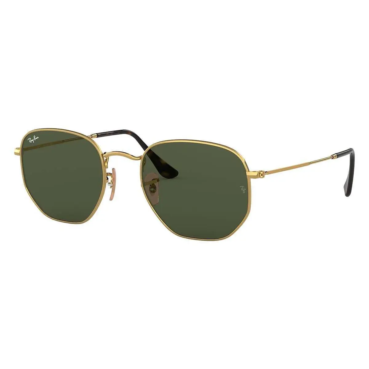 Ray-ban Hexagonal Flat Lenses Gold/G-15 Green 54 mm Sunglasses RB3548N 001 54-21