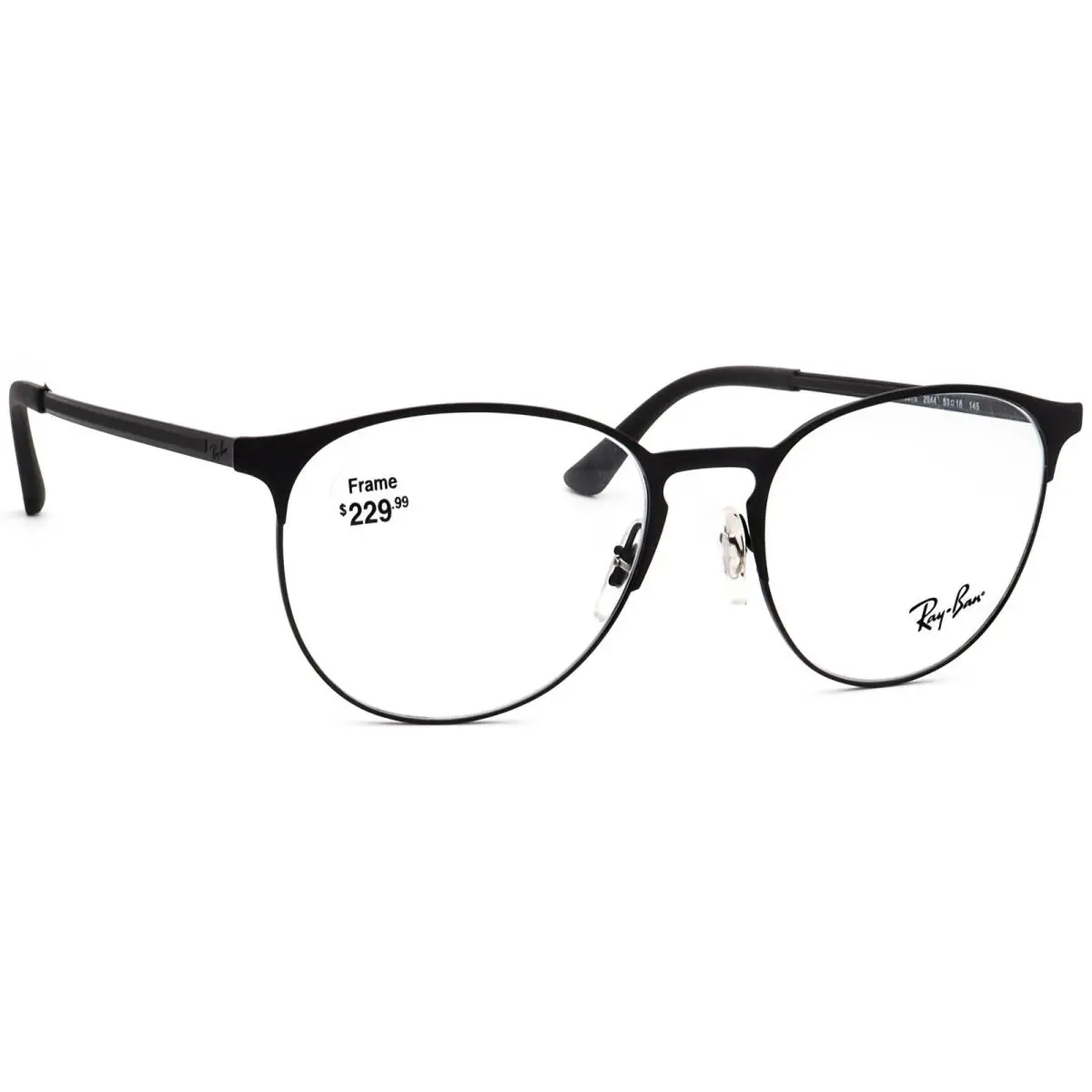 Ray-ban Eyeglasses RB 6375 2944 Matte Black Phantos Metal Frame 53 18 145