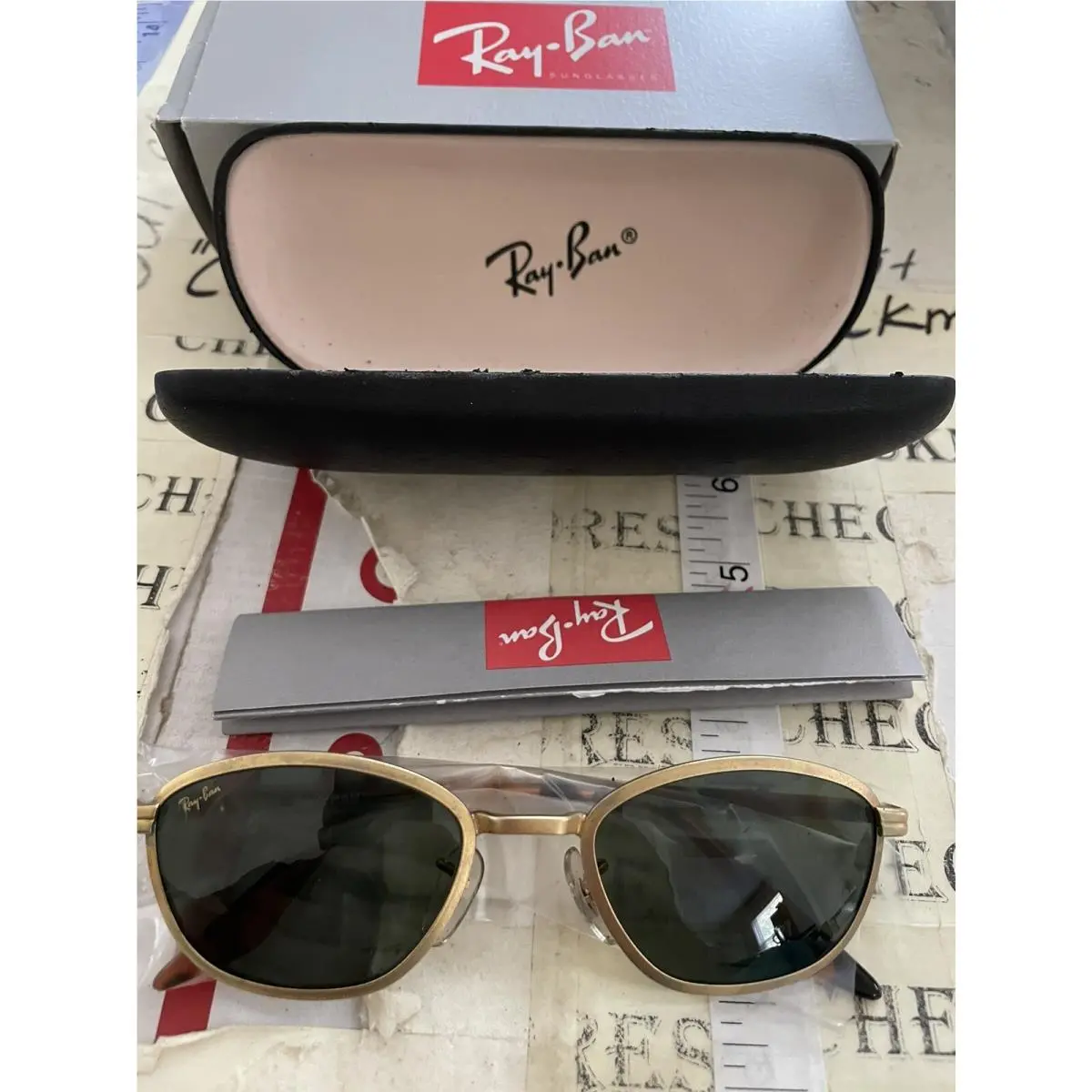Ray-ban B L Vintage Sunglasses W2851 Nyas Gold/tortoise Oval Metal Usa 51mm