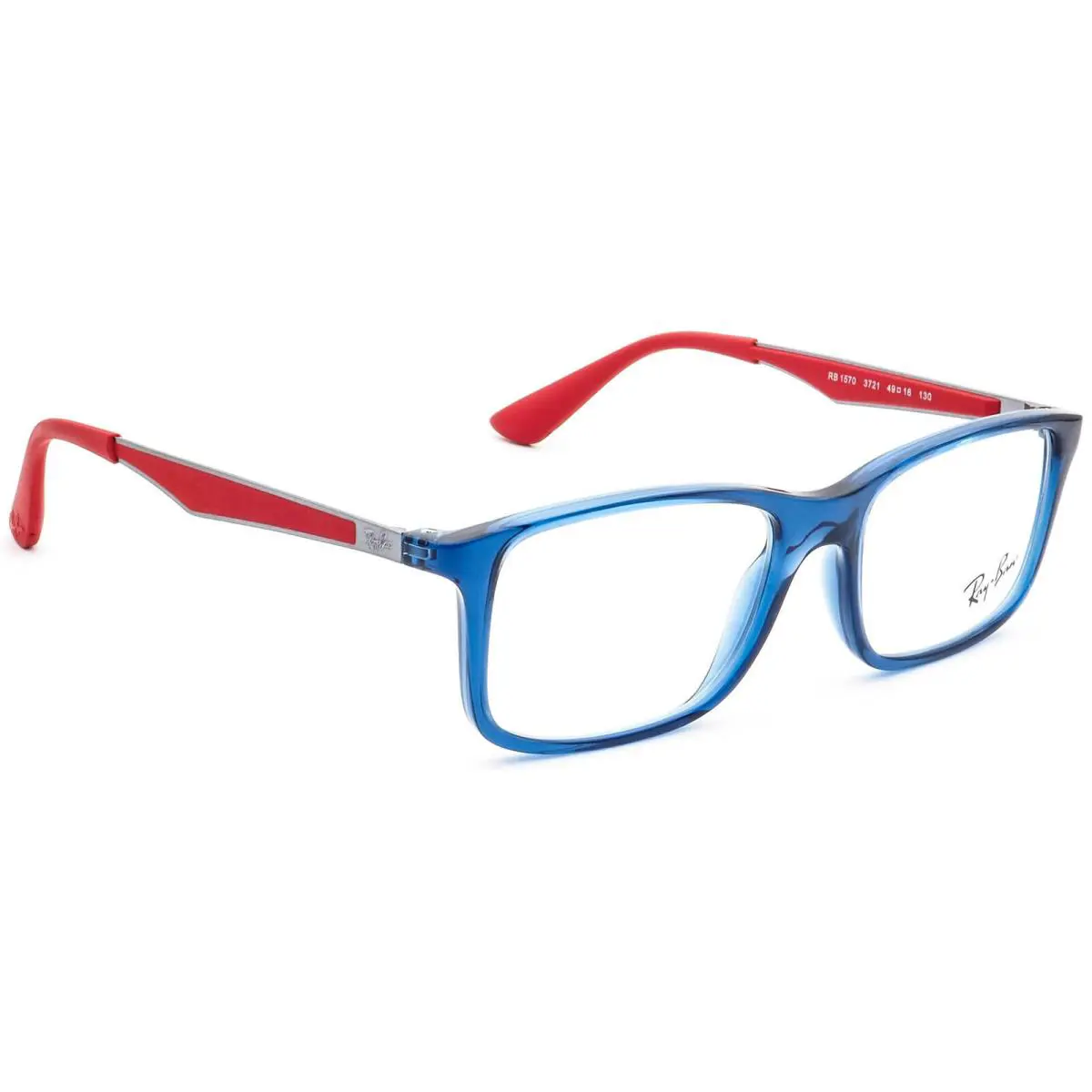 Ray-ban Small Eyeglasses RB 1570 3721 Junior Blue/red Rectangular 49 16 130 by Ray-Ban