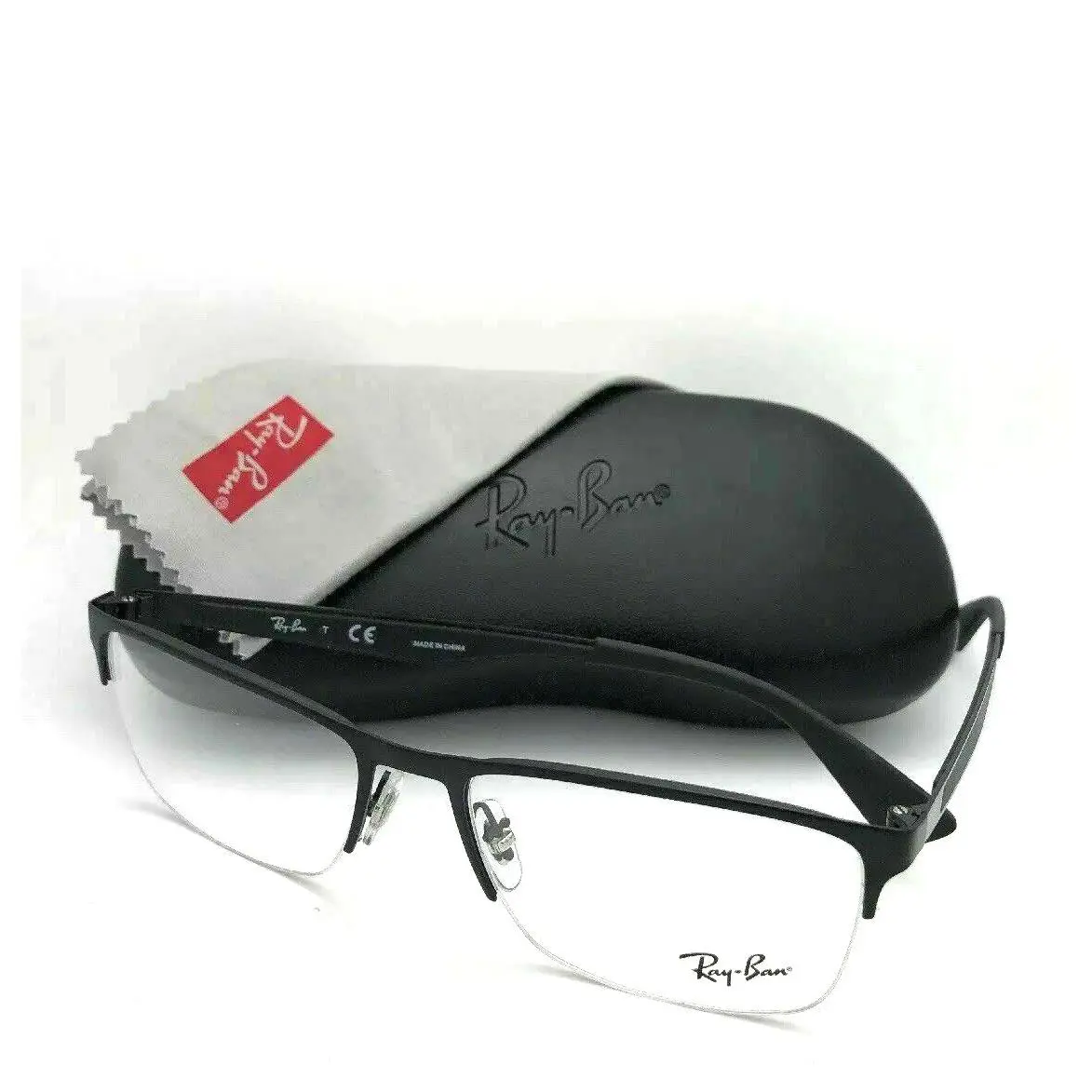 Ray-ban Eyeglasses RB 6335 2503 56-17 145 Semi Rimless Matte Black Frames