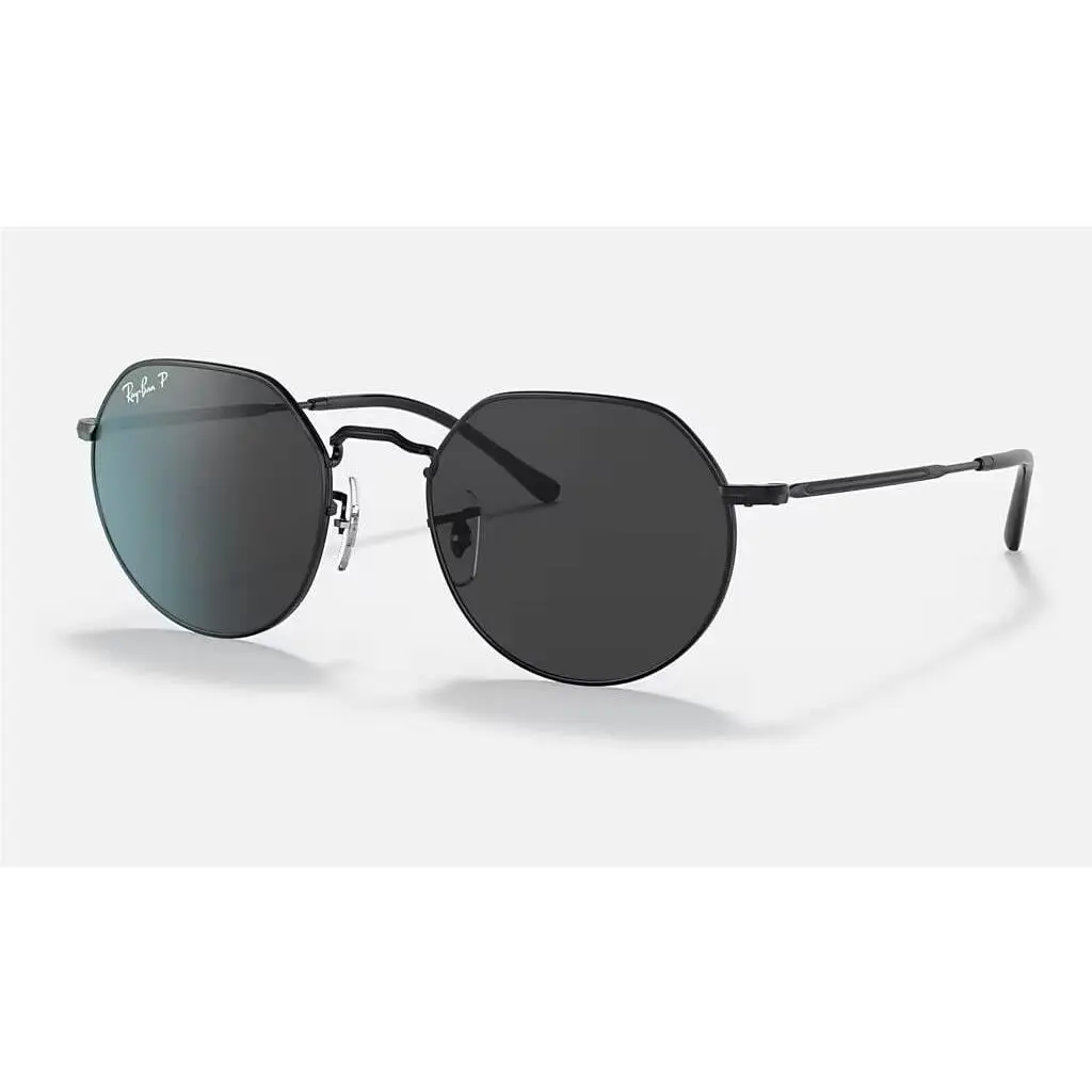 Ray-ban Jack Polished Black Polarized Classic 55 mm Sunglasses RB3565 002/48 55