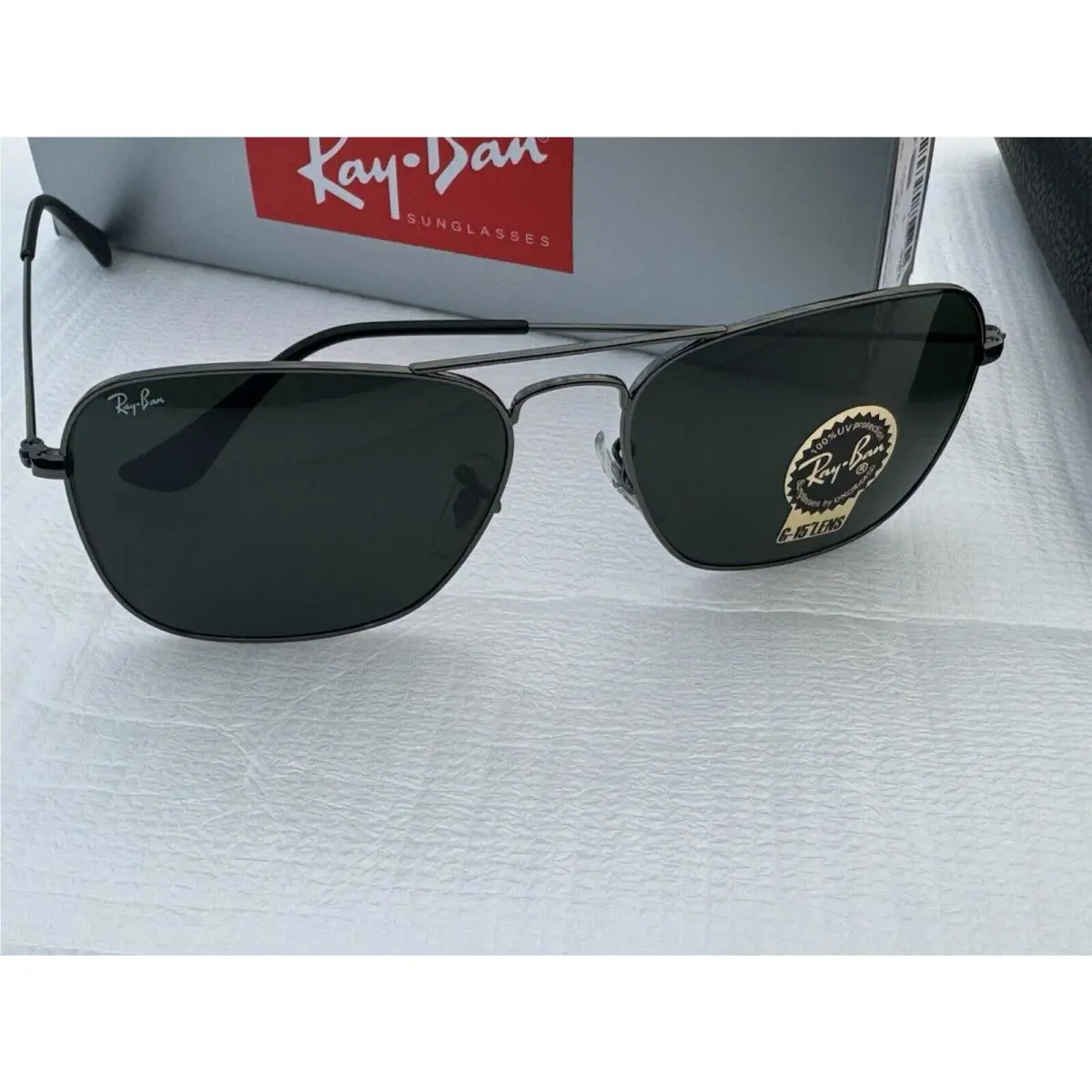 Ray-ban RB3136 004 Caravan Gunmetal Frame G-15 Green Lenses Sunglasses 58mm