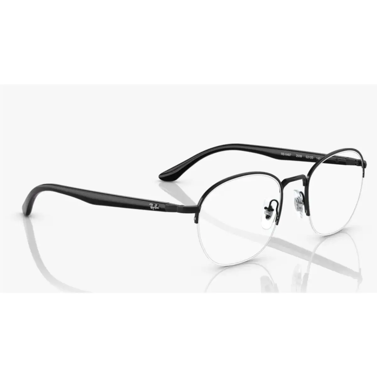Ray-ban Rx-able Eyeglasses RB 6487 2509 52-20 145 Black Semi-rimless Frames