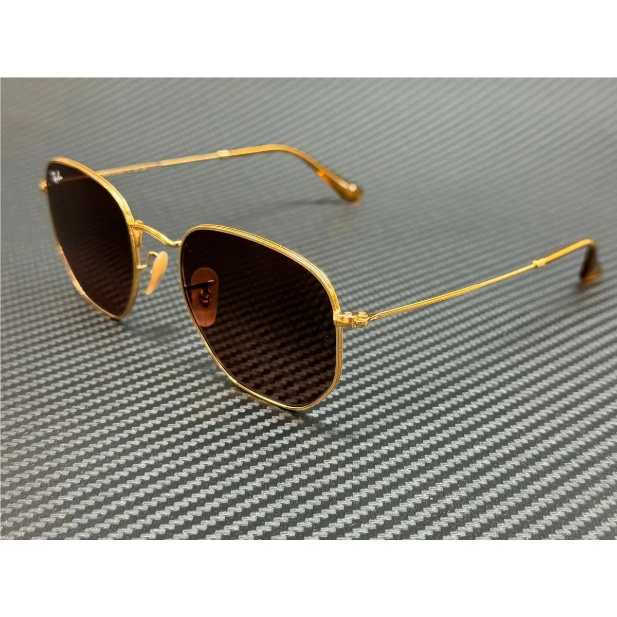 Ray Ban RB3548N 912443 Arista Hexagonal 51 mm Unisex Sunglasses