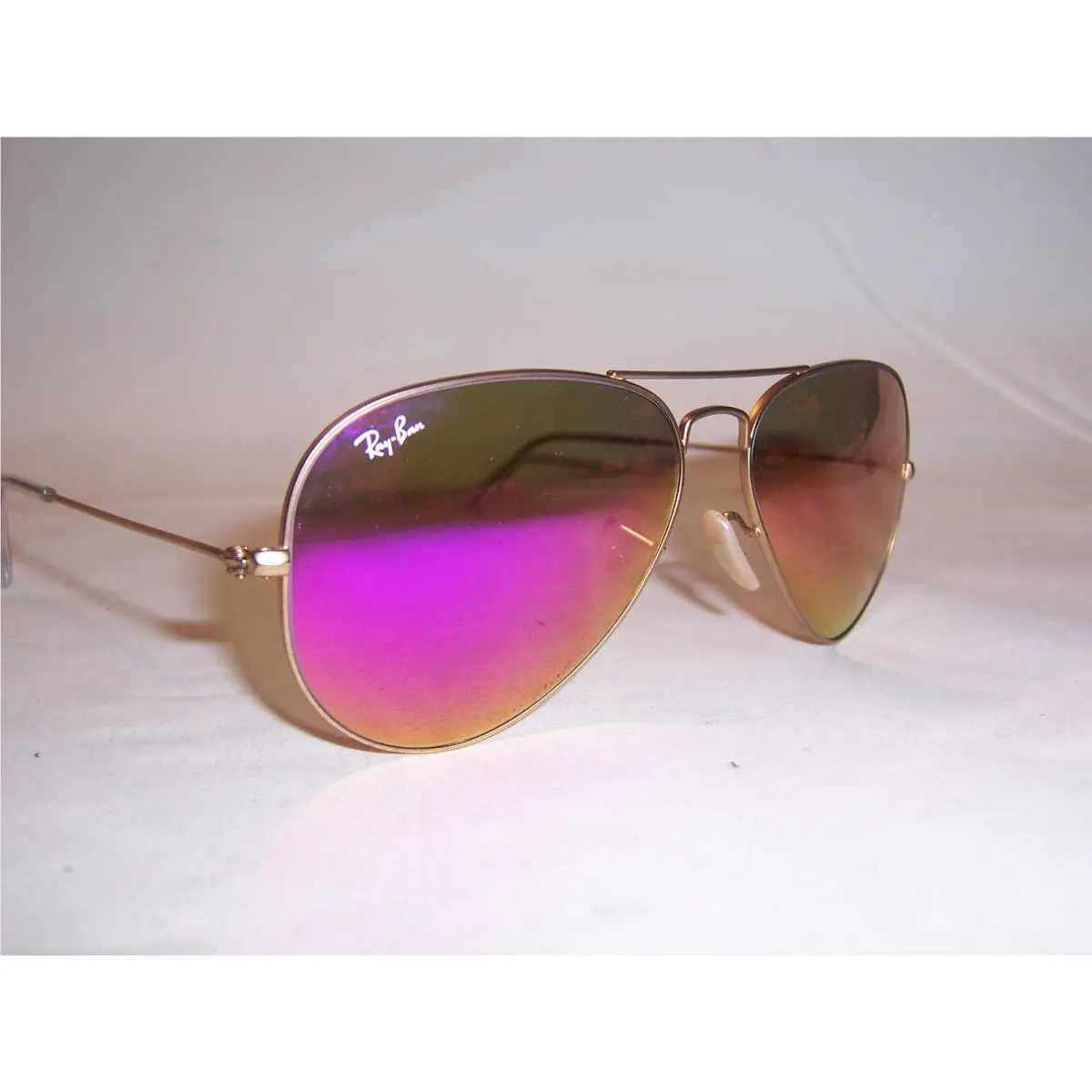 Ray Ban Aviator Sunglasses 3025 112/4T Gold/fuxia Mirror 58mm