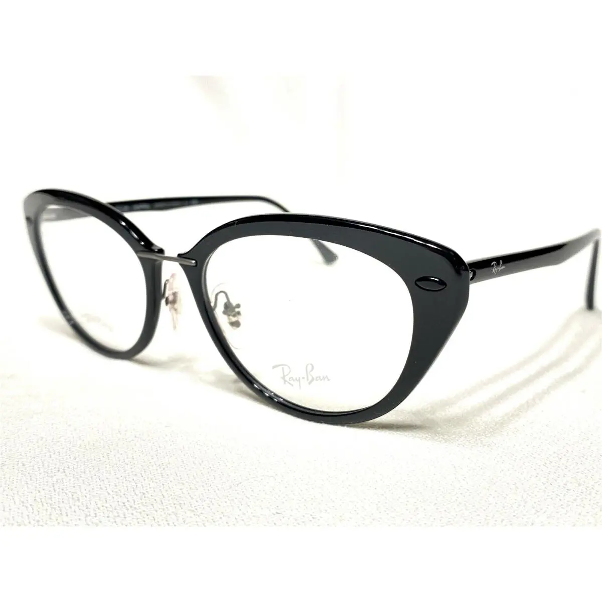 Ray Ban Lightray RB7088 2000 Women`s Black Cats Eye Eyeglasses Frames 52/18