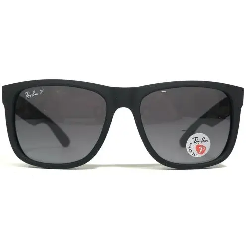 Ray-ban Justin RB4165 622/2V Polarized Sunglasses Matte Black Grey Lens 54mm
