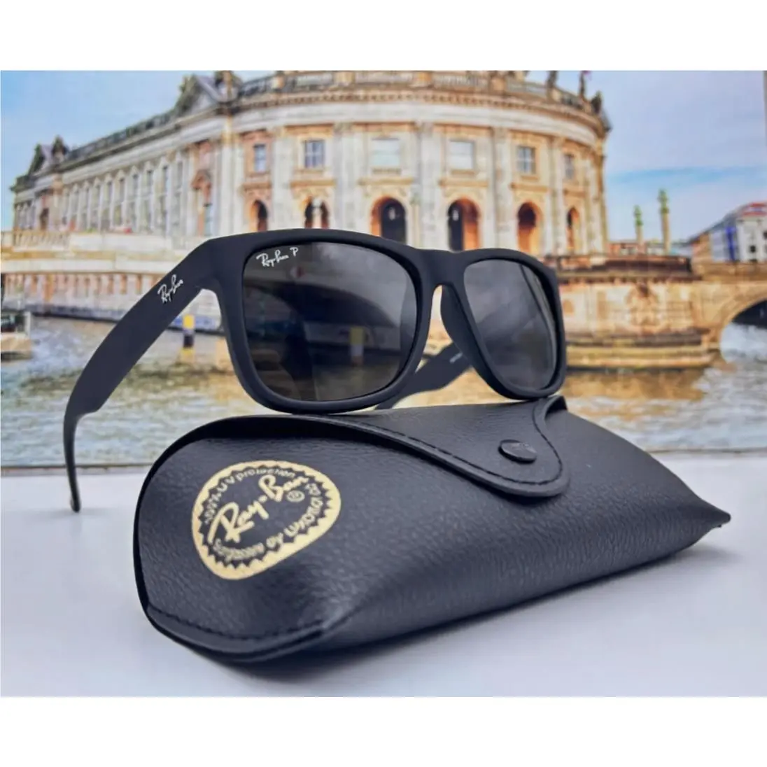 Ray-ban Justin RB4165 622/2V Polarized Sunglasses Matte Black Grey Lens 54mm