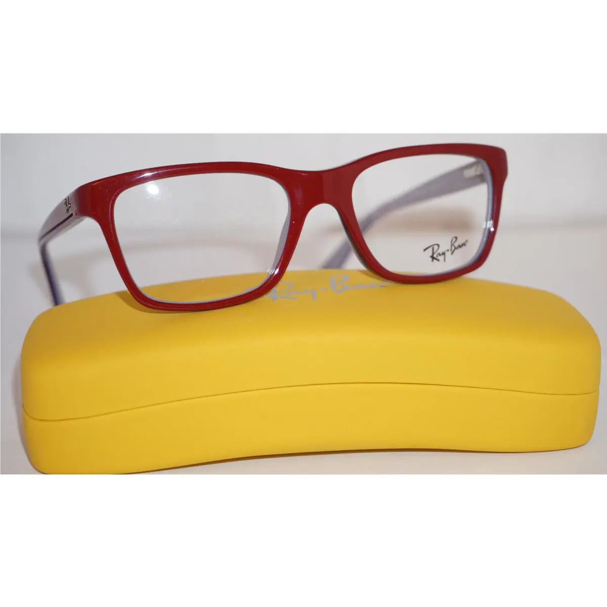 Rayban JR Eyeglasses Red Grey Blue RB1536 3821 48 16 130