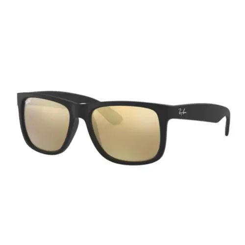 Ray-ban Justin Gold Mirrored Black Frame Unisex Sunglasses RB4165 622/5A 51