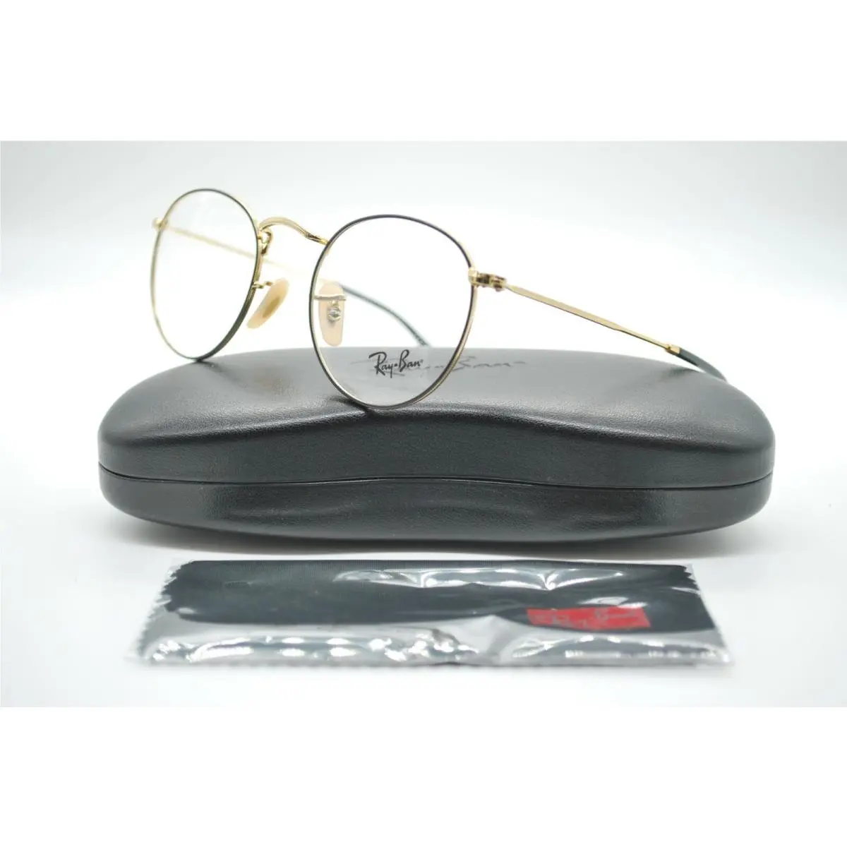 Ray Ban RB 3447V 2991 Black and Gold Eyeglasses Frames RX 50-21