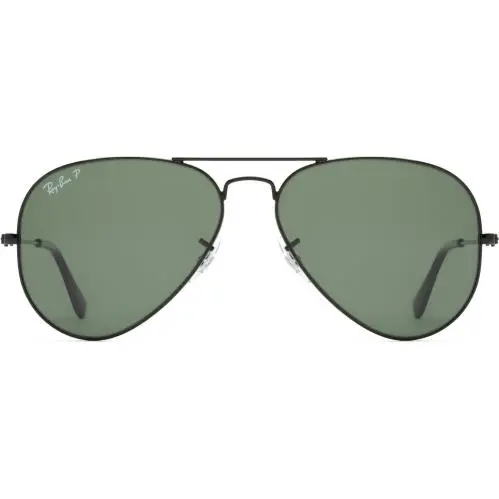 Ray-ban RB3025 002/58 Polished Black Aviator G-15 Green Polarized 55-14