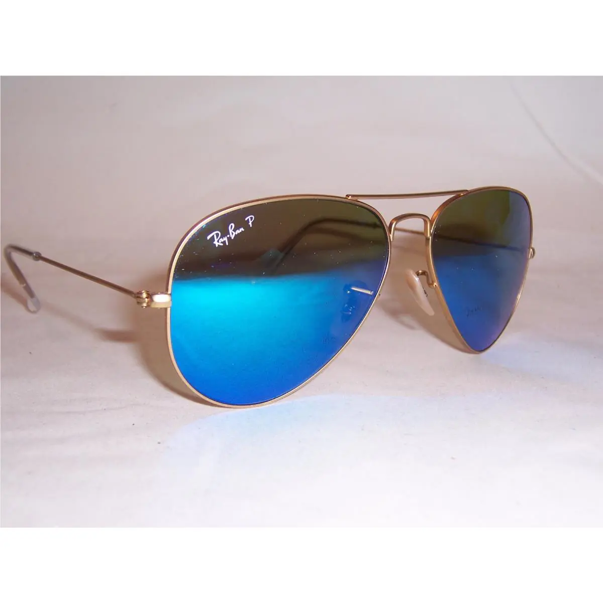 Ray Ban Aviator Sunglasses 3025 112/4L Gold/blue Mirror 58mm Polarized