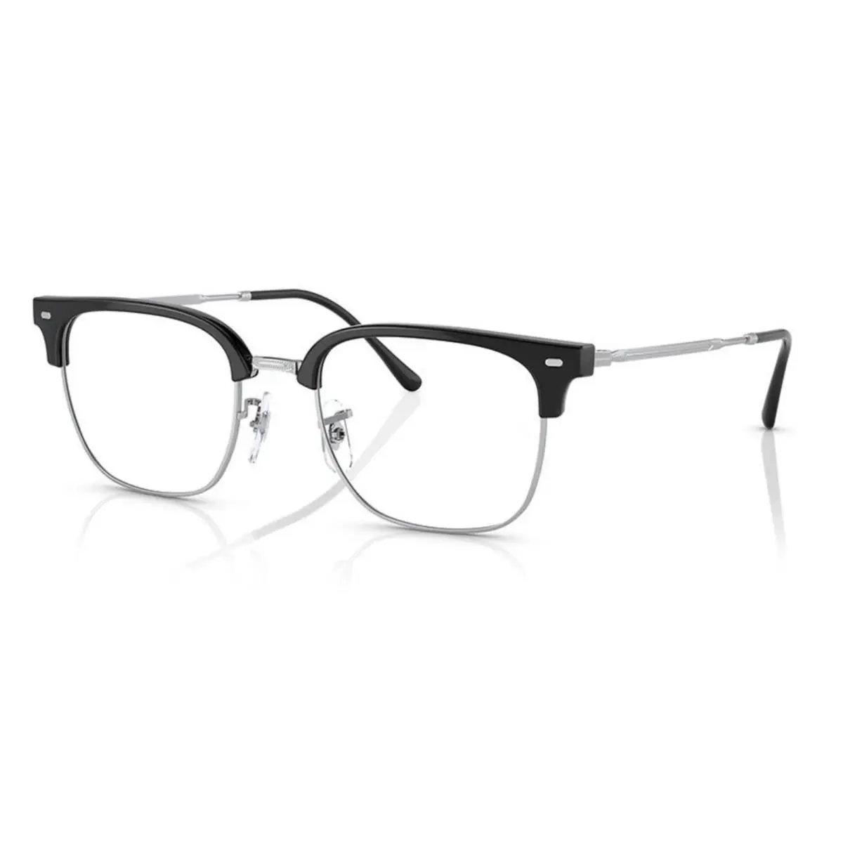 Ray-ban Clubmaster Rx-able Eyeglasses RB 7216 2000 51-20 Black Silver Frames - Frame: Black & Silver