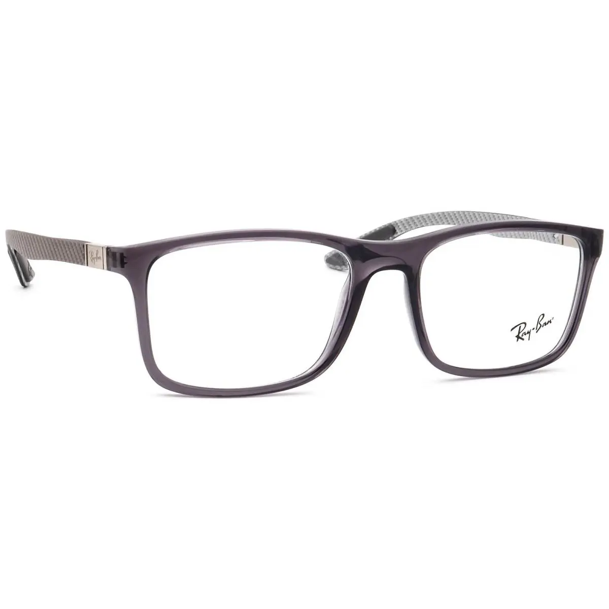 Ray-ban Eyeglasses RB 8908 8061 Carbon Fiber Transparent Grey Square 55 18 145 - Frame: Transparent Grey