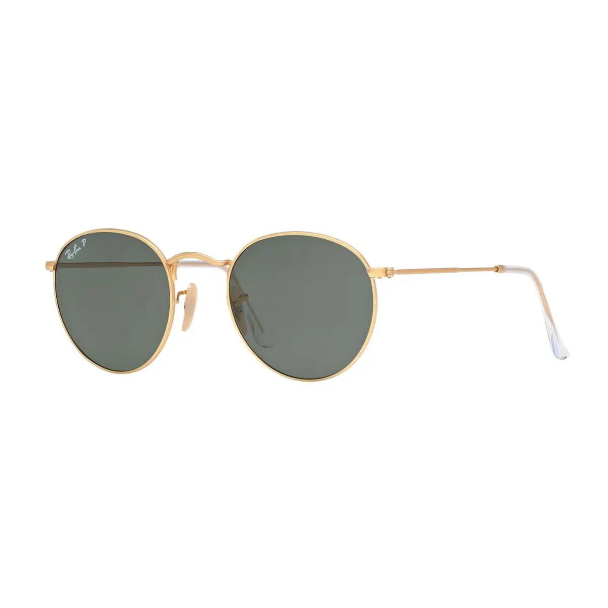 Ray-ban Round Metal RB 3447 Matte Gold/G-15 Classic Green Polarized Sunglasses - Frame: Matte Gold, Lens: G-15 Classic Green Polarized