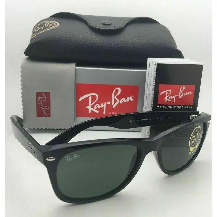 Ray-ban Sunglasses RB 2132 901 58-18 Wayfarer Black Frames w/G-15 Lenses